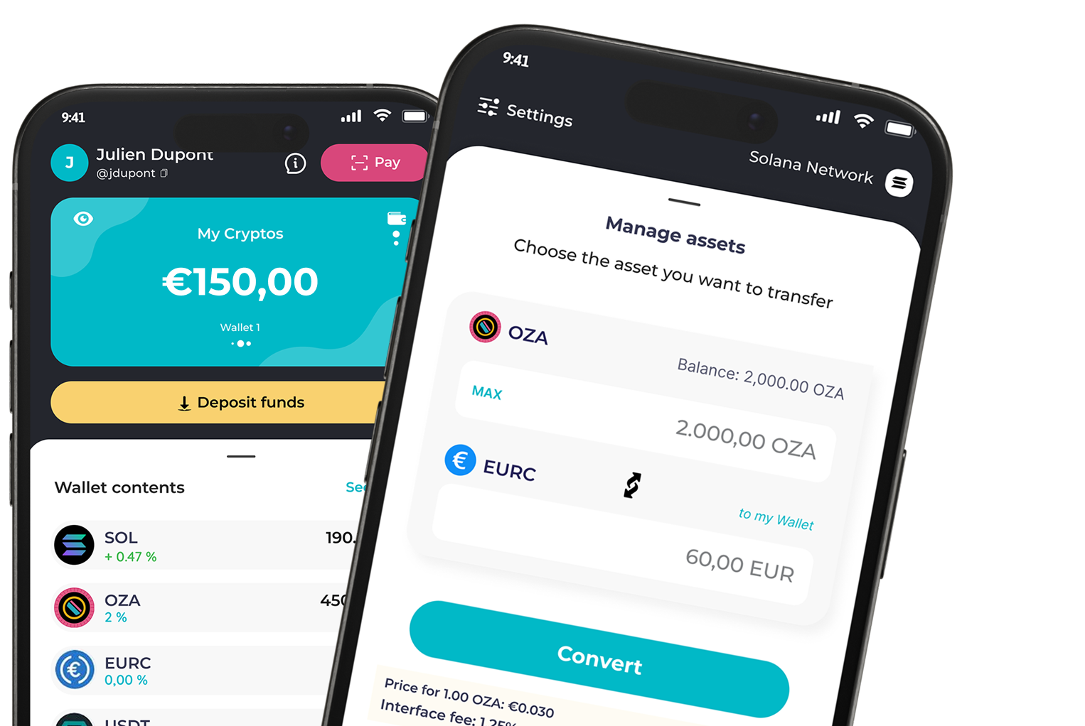 Ozapay crypto account page banner